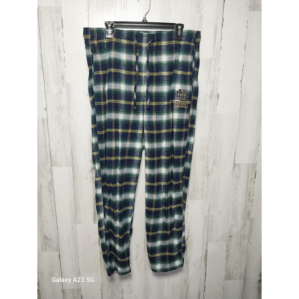 Notre Dane Fighting Irish Men's XL Plaid Flannel Sleep Pants